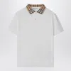 Burberry White Cotton Polo Shirt In White