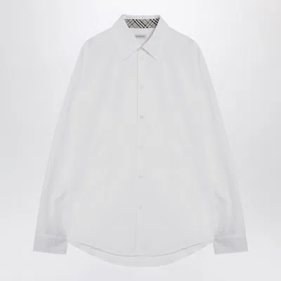 Burberry White Cotton Shirt Men