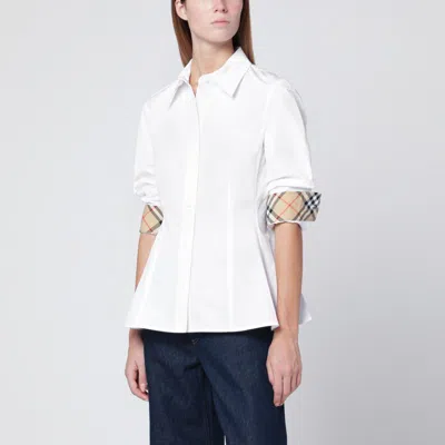 Burberry White Cotton Slim-fit Shirt