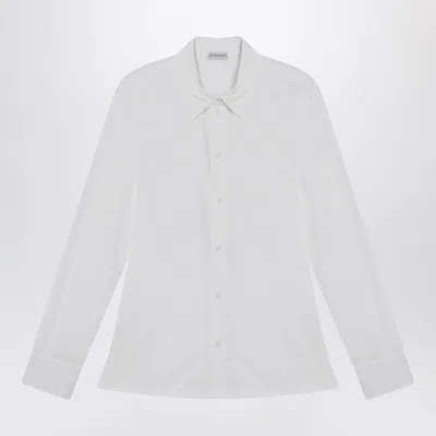 Burberry White Cotton Slimfit Shirt