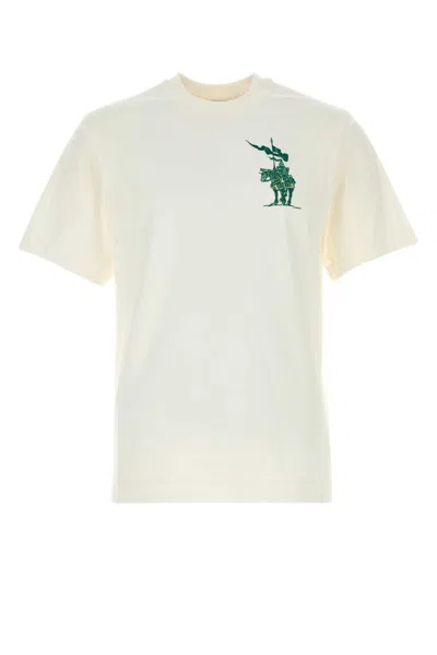Burberry Equestrian Knight Logo Cotton T-shirt In Nude