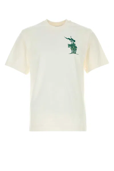Burberry Equestrian Knight Logo Cotton T-shirt In Nude