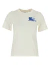 Burberry Cotton T-shirt With Short Sleeves And Graphic Print In White