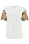 Burberry Check Print Short-sleeve Tee In White