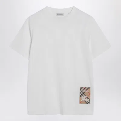 BURBERRY WHITE COTTON T-SHIRT