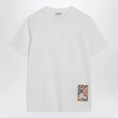 BURBERRY BURBERRY WHITE COTTON T SHIRT