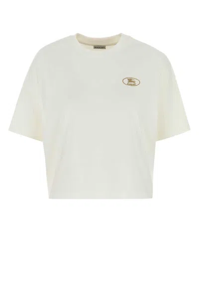 BURBERRY WHITE COTTON T-SHIRT