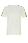 Burberry Men White Cotton Check Trims T-shirt In White