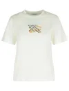 Burberry Graphic Print Short Sleeve Crew Neck T-shirt In White