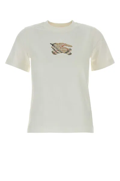 BURBERRY BURBERRY WHITE COTTON T-SHIRT