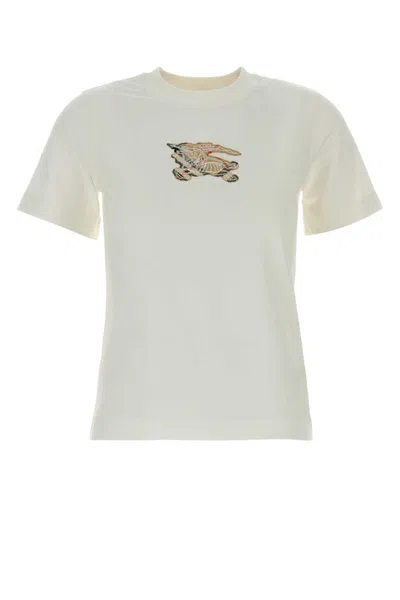 BURBERRY WHITE COTTON T-SHIRT