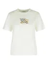 Burberry White Cotton T-shirt In White