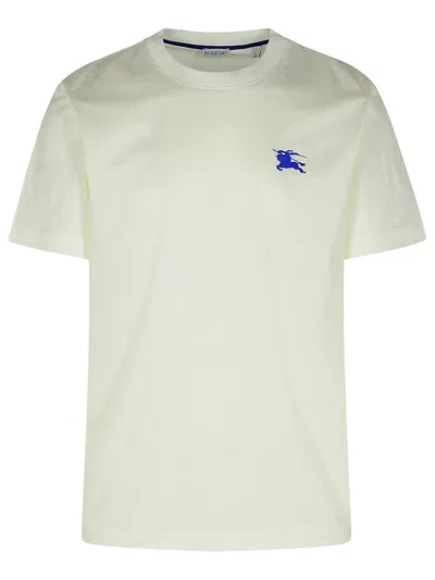 Burberry White Cotton T-shirt In Beige