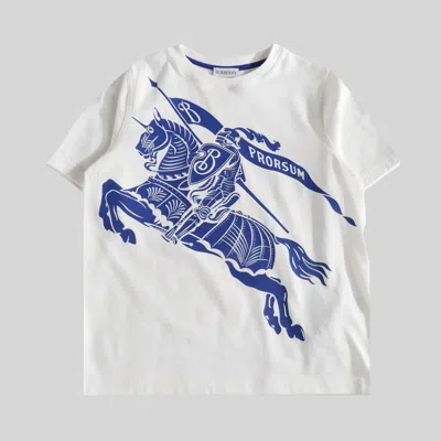 Burberry Kids' White Cotton T-shirt In Bianco