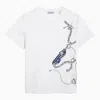 BURBERRY BURBERRY WHITE COTTON T SHIRT WITH PRINT