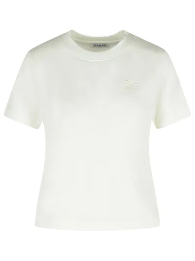 Burberry Relaxed Fit Short-sleeved Cotton Top In White