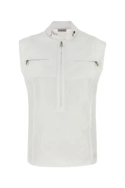 BURBERRY WHITE COTTON VEST