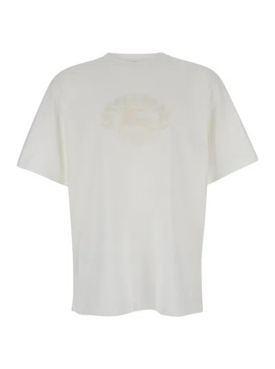 BURBERRY WHITE CREWNECK T-SHIRT