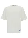 Burberry Cotton Crew Neck T-shirt With Logo Patch In White