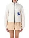 Burberry Cropped Nylon Jacket In White
