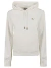 Burberry White Drawstring Hood Sweater In White