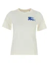 Burberry Cotton T-shirt With Short Sleeves And Graphic Print In White