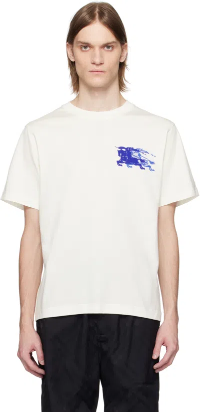 BURBERRY WHITE EKD COTTON T-SHIRT