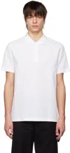 Burberry Chalk Pique Ekd Polo Shirt In White