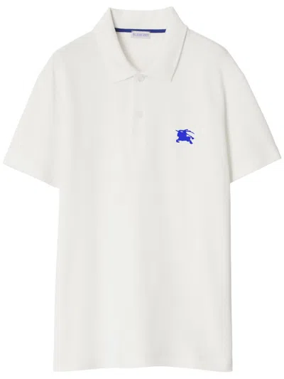 BURBERRY EQUESTRIAN KNIGHT DESIGN COTTON POLO SHIRT - MEN'S - COTTON