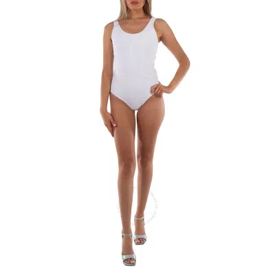 Burberry White Jolie Logo One-piece Swimsuit