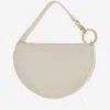 Burberry Ivory Leather Knight Arc Handbag In White