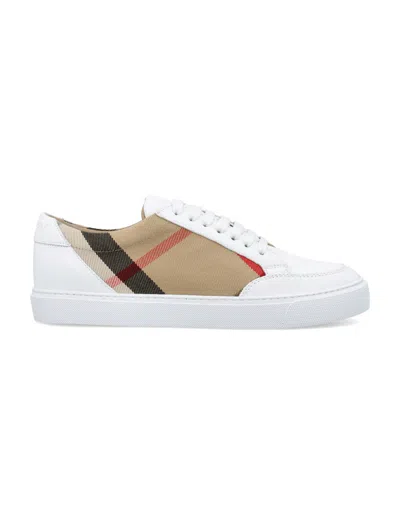 BURBERRY WHITE LACE UP SNEAKERS