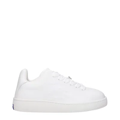 BURBERRY WHITE LEATHER LOW TOPS