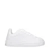 Burberry Low-top Sneakers In Box Leather In White