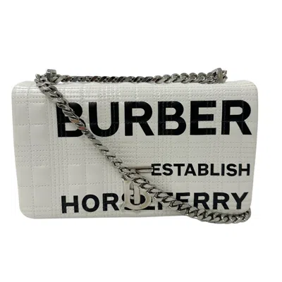 Pre-owned Burberry White Leather Pvc Shoulder Bag ()