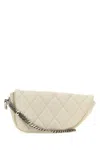 Burberry White Leather Shield Lock Shoulder Bag
