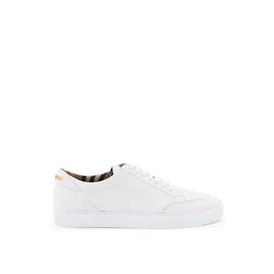 Pre-owned Burberry White Leather Sneaker