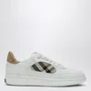 Burberry Low Top Sneakers Padded Collar Rubber Sole In White