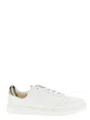 Burberry Low Top Sneakers Contrast Heel Detail Rubber Sole In White