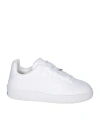 BURBERRY WHITE LEATHER SNEAKERS
