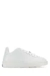 BURBERRY WHITE LEATHER SNEAKERS