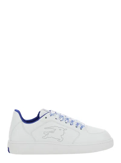 BURBERRY WHITE LEATHER SNEAKERS