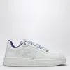 Burberry White Calf Leather Sneakers With Textured Tpu Sole In White