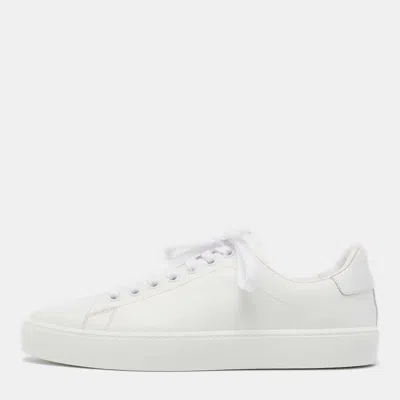 Pre-owned Burberry White Leather Westford Low Top Sneakers Size 39.5