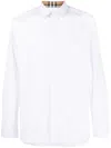 Burberry Logo Long-sleeved Shirt In White