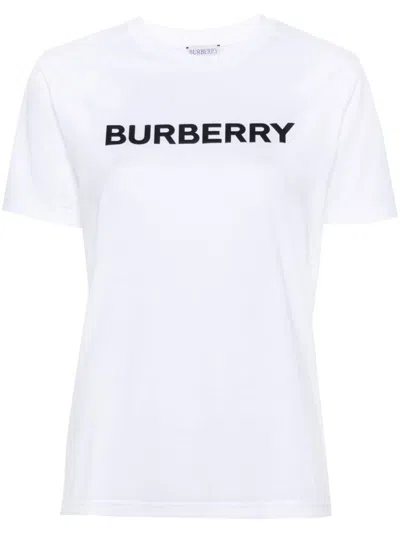 BURBERRY WHITE LOGO COTTON T-SHIRT
