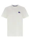 Burberry Mens Salt Ekd-embroidered Short-sleeve Cotton-jersey T-shirt In White
