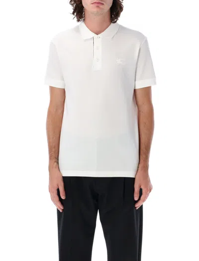 Burberry White Logo Polo
