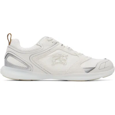 Burberry White Matrix Sport Sneakers In Multi
