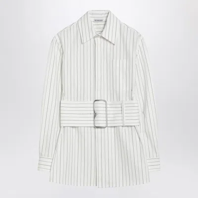 BURBERRY BURBERRY WHITE MIDI SKIRT WITH SEQUINS